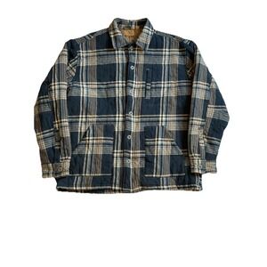 Red Head Ranch Quilted Flannel Jacket Mens XL Plaid Heavy Lined Shacket